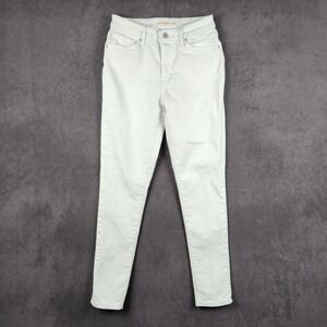 Levis 721 High Rise Skinny Jeans Womens 29 White Stretch Denim